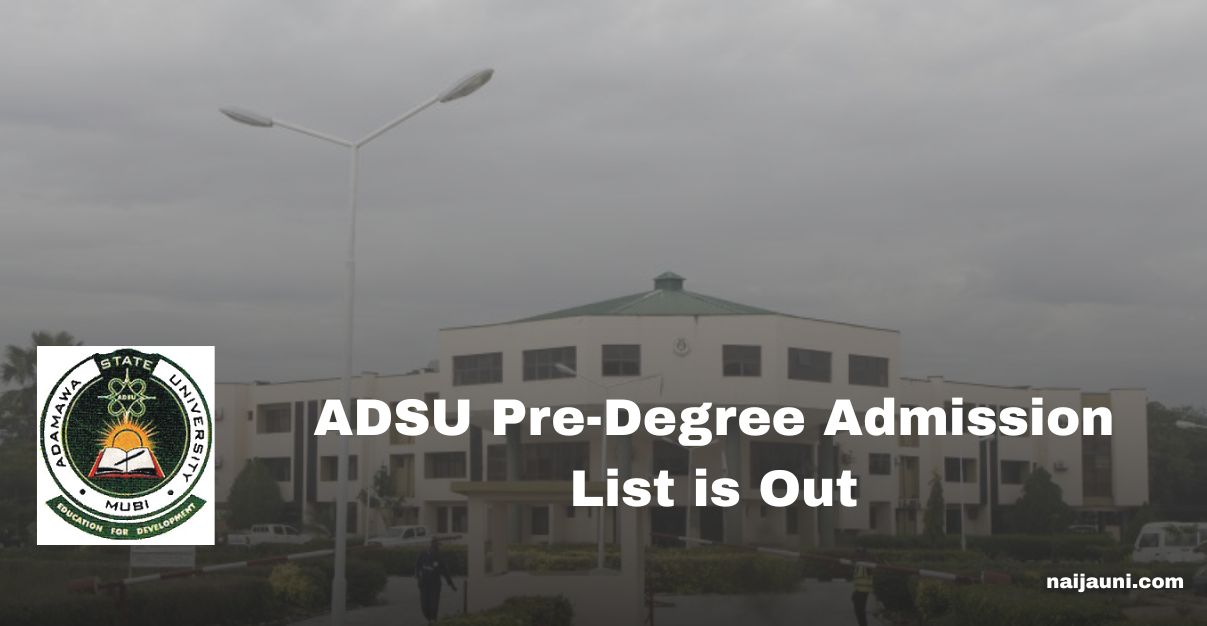ADSU Pre-Degree Admission List is Out