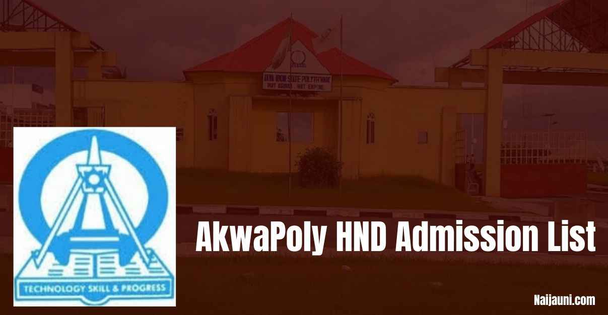 AkwaPoly HND Admission List