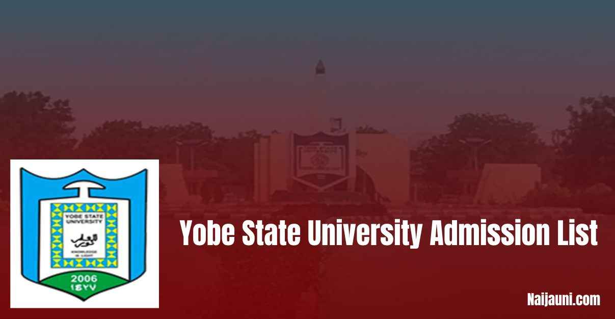 Yobe State University Admission List