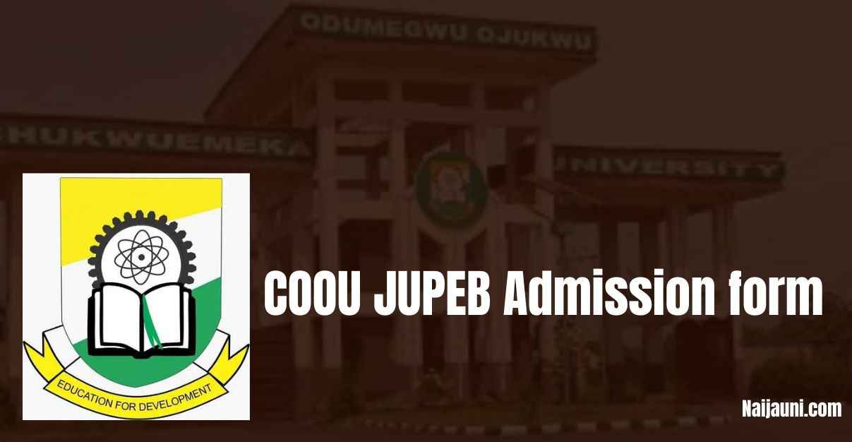 COOU JUPEB Admission form