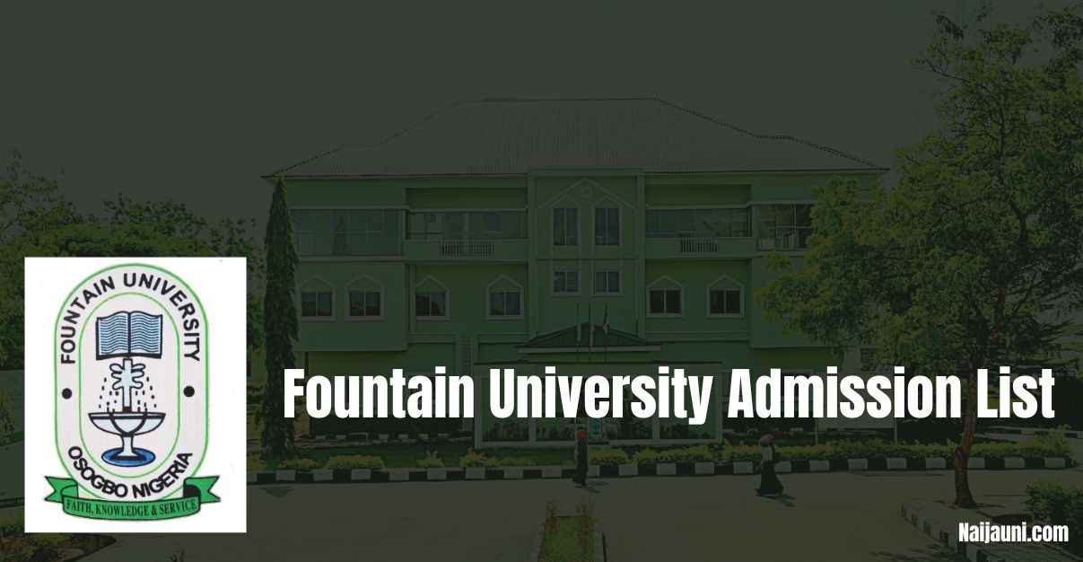Fountain University Admission List
