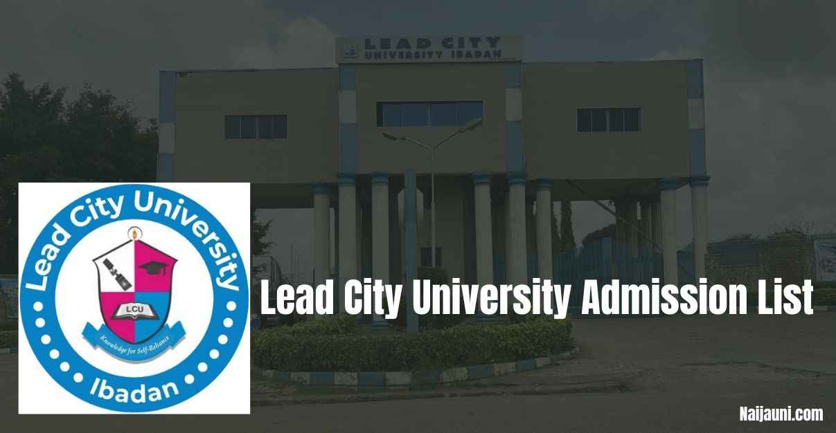 Lead City University Admission List